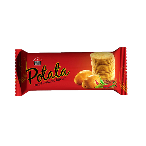 Picture of Pran Bisk Club Potata Biscuit - 100 gm (Spicy Flavoured)