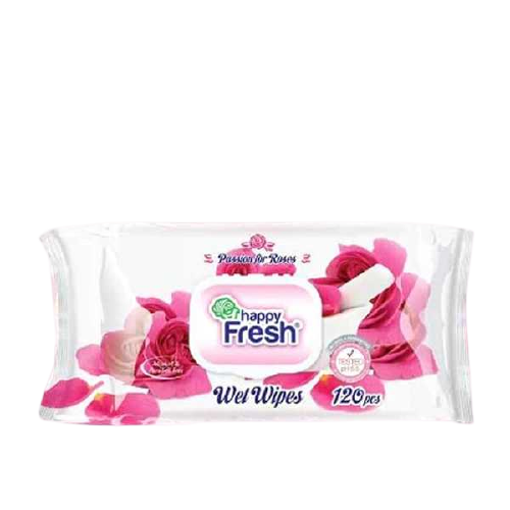 Picture of Happy Fresh (Rose) Wet Wipes - 120 pcs